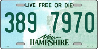 NH license plate 3897970