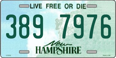 NH license plate 3897976