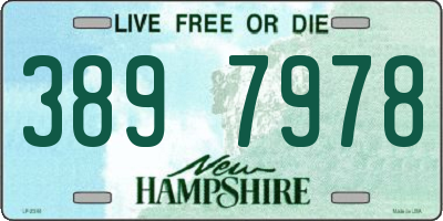 NH license plate 3897978