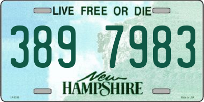 NH license plate 3897983