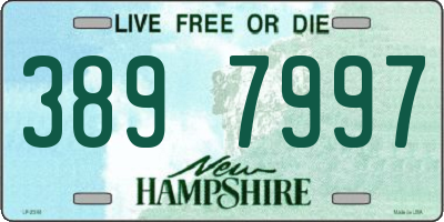 NH license plate 3897997