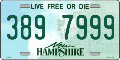 NH license plate 3897999
