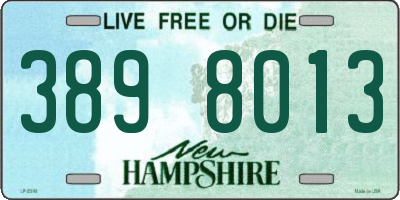 NH license plate 3898013