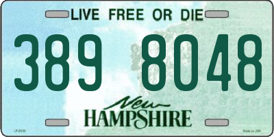 NH license plate 3898048