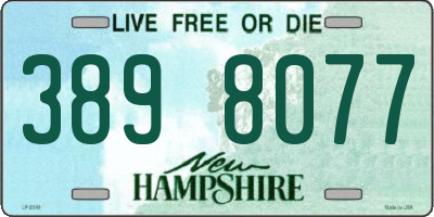 NH license plate 3898077
