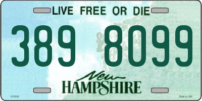 NH license plate 3898099