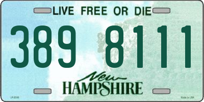 NH license plate 3898111
