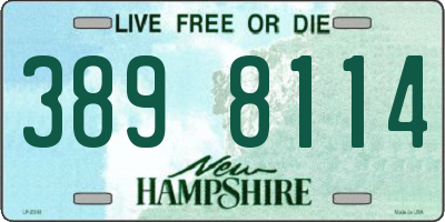NH license plate 3898114