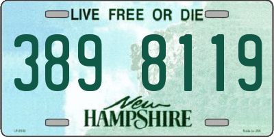 NH license plate 3898119