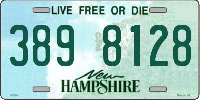 NH license plate 3898128