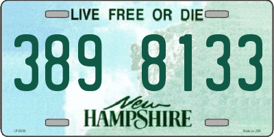 NH license plate 3898133