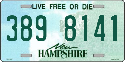 NH license plate 3898141