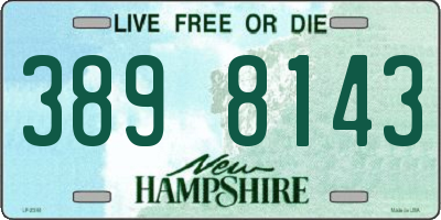 NH license plate 3898143