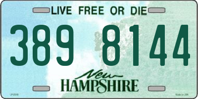 NH license plate 3898144