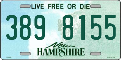 NH license plate 3898155