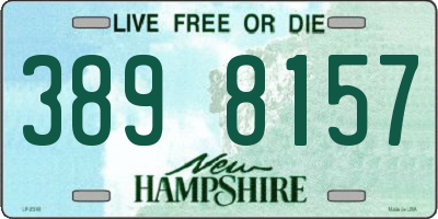 NH license plate 3898157