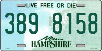 NH license plate 3898158
