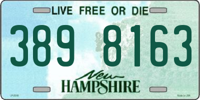 NH license plate 3898163