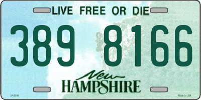 NH license plate 3898166
