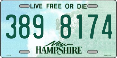 NH license plate 3898174