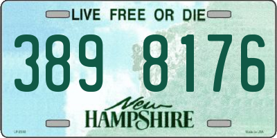 NH license plate 3898176