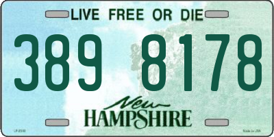 NH license plate 3898178