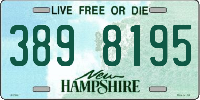 NH license plate 3898195