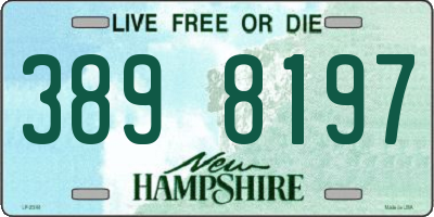 NH license plate 3898197
