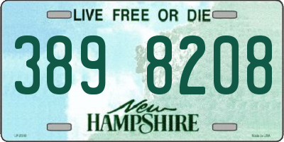 NH license plate 3898208