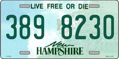 NH license plate 3898230