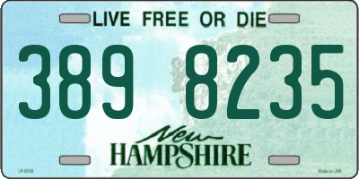 NH license plate 3898235