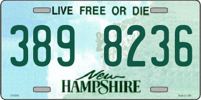 NH license plate 3898236