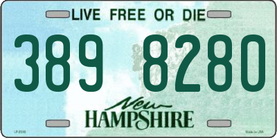NH license plate 3898280