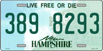 NH license plate 3898293