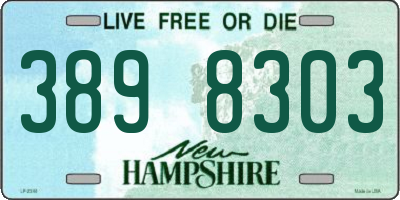 NH license plate 3898303
