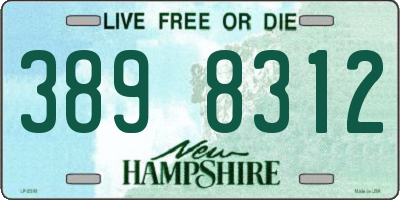 NH license plate 3898312