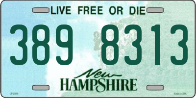 NH license plate 3898313