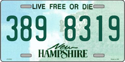 NH license plate 3898319