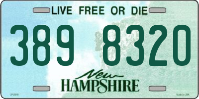 NH license plate 3898320