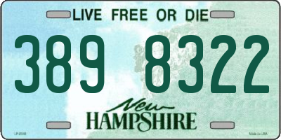 NH license plate 3898322