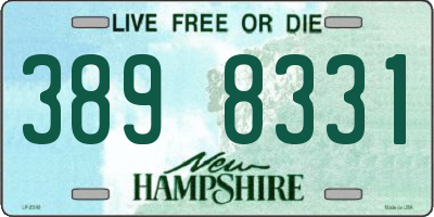 NH license plate 3898331