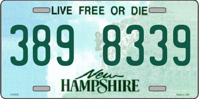 NH license plate 3898339