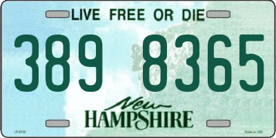NH license plate 3898365
