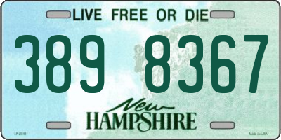 NH license plate 3898367
