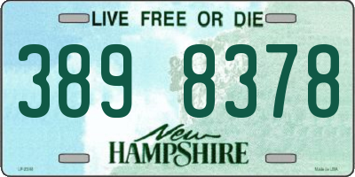NH license plate 3898378