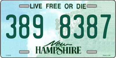 NH license plate 3898387