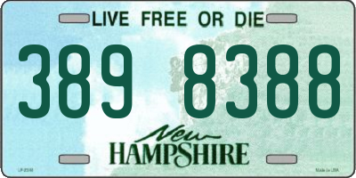 NH license plate 3898388