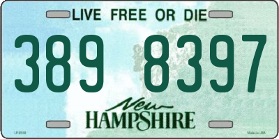NH license plate 3898397
