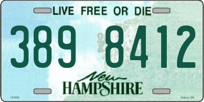 NH license plate 3898412