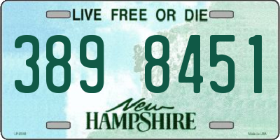 NH license plate 3898451
